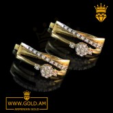 Buy 14k gold earrings for women armenian gold fashion jewelry где купить золотые серьги с драгоценными камнями недорого Серьги из золота (12)